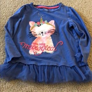 Adorable kitty shirt with ruffles